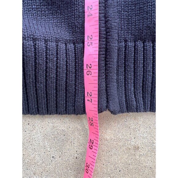 Vintage L.L. Bean Mens XL Black Full-Zip Cardigan Sweater With Pockets H3 - Picture 4 of 5